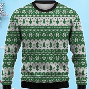 Snowflake Christmas Tree Check 3D Ugly Christmas Sweater, Xmas Gift For Everyone Product Photo 1