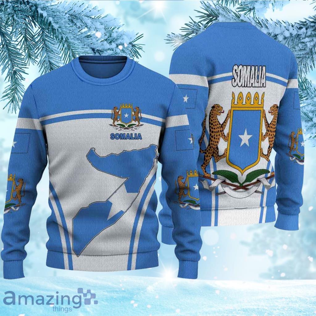 Somalia Active Flag Knitted Ugly Christmas Sweater image Somalia Active Flag Knitted Ugly Christmas Sweater Product Photo 1