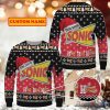 Sonic Drive-In Ugly Christmas Sweater Uniform Custom Name