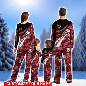 South Carolina Gamecocks Christmas Pajamas Set Cute Gift Personalized Name Christmas Gifts For Fans Product Photo 2