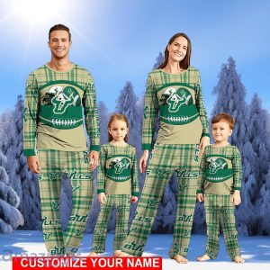 South Florida Bulls Pajamas Personalized Name Christmas Pajamas Set Cute Gift For Family Gifts Product Photo 1