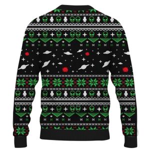 Spaceship 3D Ugly Christmas Sweater, Xmas Gift For Everyone Product Photo 2