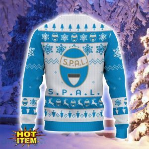 Spal 2013 Ugly Christmas Sweater Snowflake Pattern Pattern 3D Sweater Holiday Gift Ideas For Sport Fans Product Photo 3