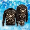 Spooktacular Skull Pattern Ugly Christmas Sweater