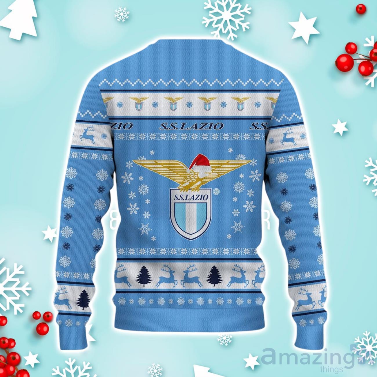 S.S. Lazio Ugly Christmas Sweater Ideal Gift For Fans image S.S. Lazio Ugly Christmas Sweater Ideal Gift For Fans Product Photo 3