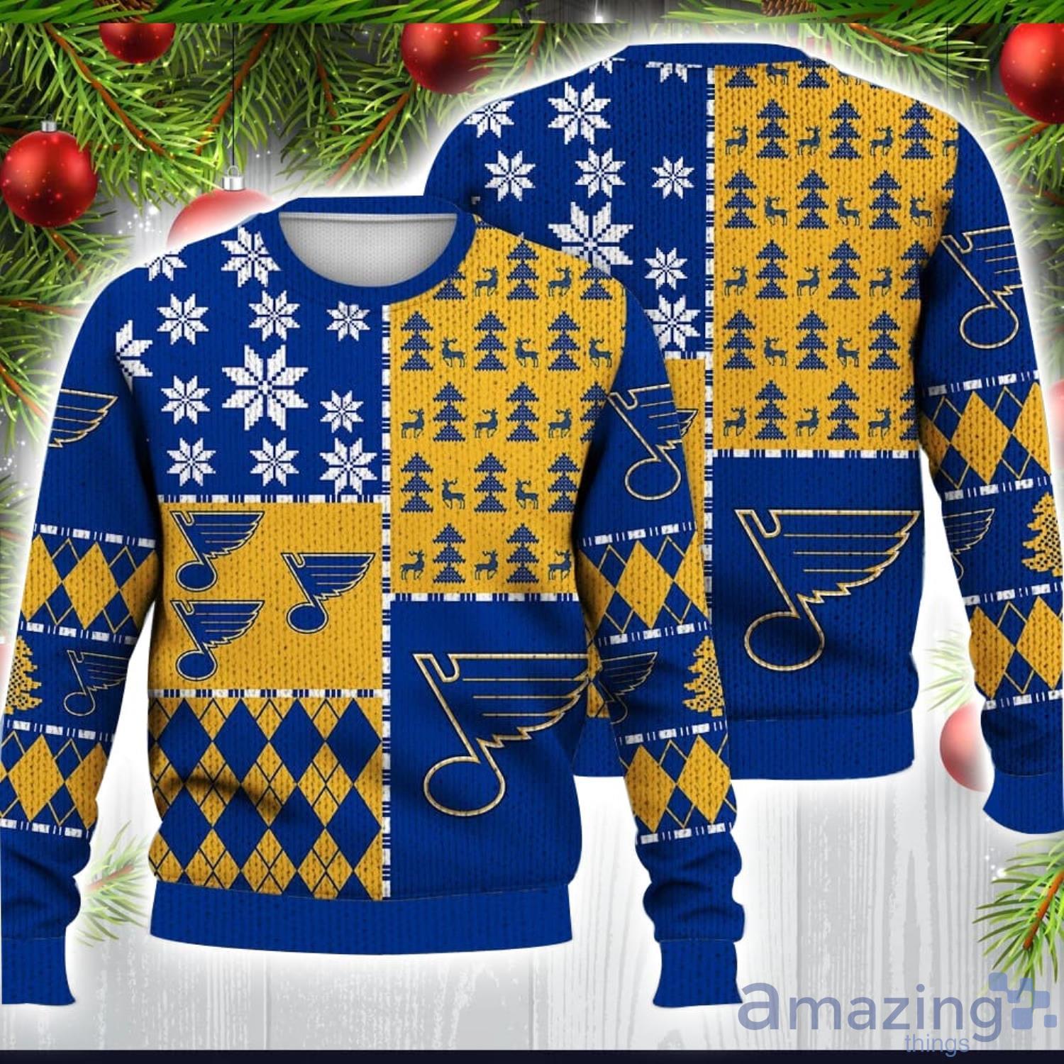 St. Louis Blues Christmas Pattern Hoodie 3D All Over Print Hoodie Gift For  Men And Women Sport Fans - Banantees