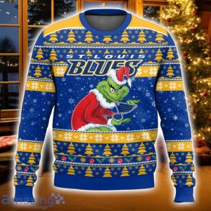 St. Louis Blues Grinch Ugly Christmas Sweater Christmas Gift For Sport Fans Product Photo 1