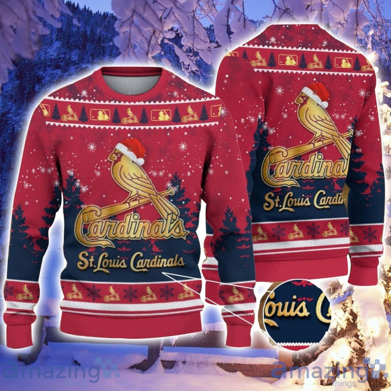 St. Louis Cardinals Christmas Jumper Graphic Crew Sweatshirt - Mens