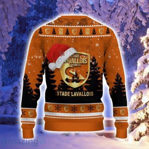 Stade Lavallois Logo Wearing Santa Hat Ugly Christmas Sweater Christmas Gift 3D Sweater Product Photo 3