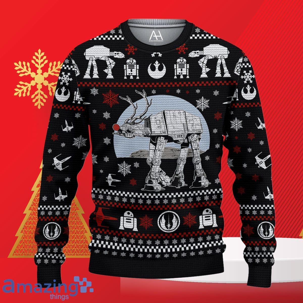 Star Wars Rudolph ATAT Walker Christmas 3D Ugly Sweater Impressive Gift Jumper image Star Wars Rudolph ATAT Walker Christmas 3D Ugly Sweater Impressive Gift Jumper Product Photo 1