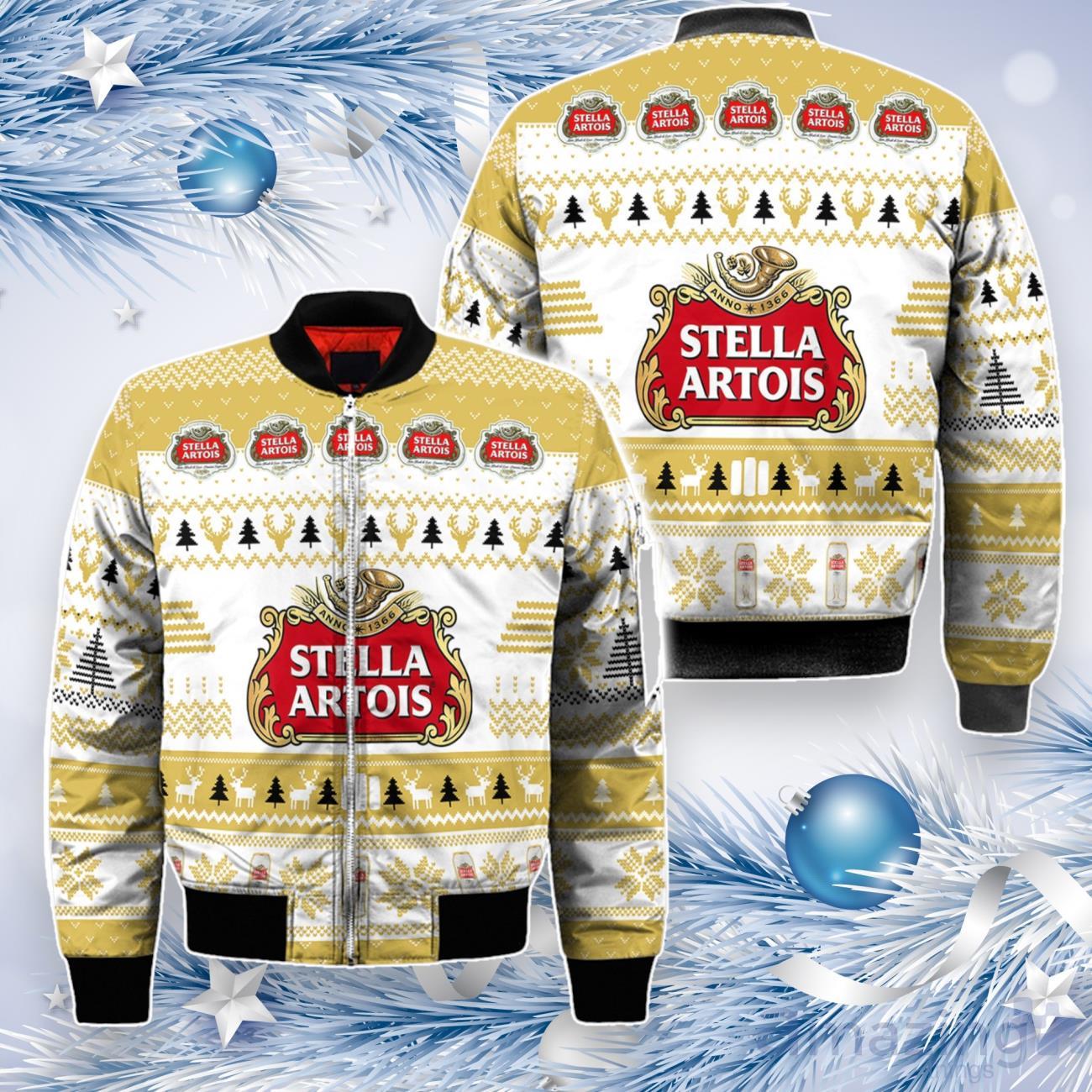 Stella Artois Beer Christmas 3D Bomber image Stella Artois Beer Christmas 3D Bomber Product Photo 1