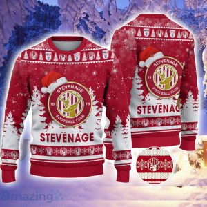 Stevenage Football Club Ugly Christmas Sweater Holiday Gift Ideas For Sport Fans Product Photo 1