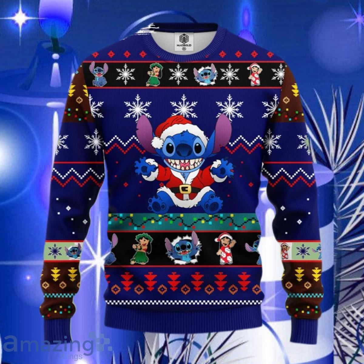 Stitch Lilo Vader Cute Santa Ugly Sweater Impressive Gift image Stitch Lilo Vader Cute Santa Ugly Sweater Impressive Gift Product Photo 1