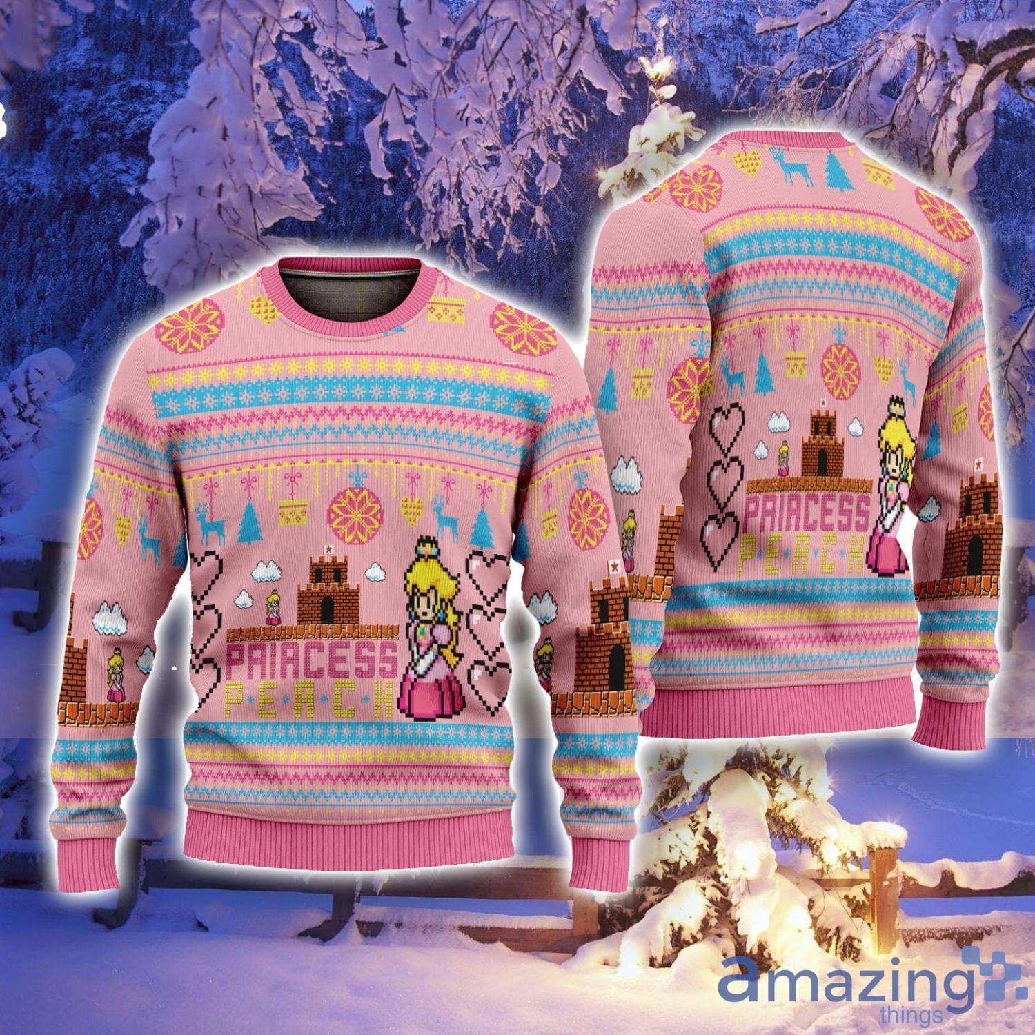 Princess peach 2024 christmas sweater