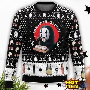 Sushi Time No Face Spirited Away Ugly Christmas Sweater Christmas Holiday Gift For Men And Women Product Photo 1
