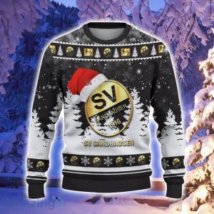 SV Sandhausen Logo Wearing Santa Hat Ugly Christmas Sweater Christmas Gift 3D Sweater Product Photo 2