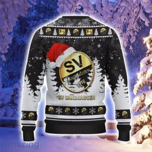 SV Sandhausen Logo Wearing Santa Hat Ugly Christmas Sweater Christmas Gift 3D Sweater Product Photo 3