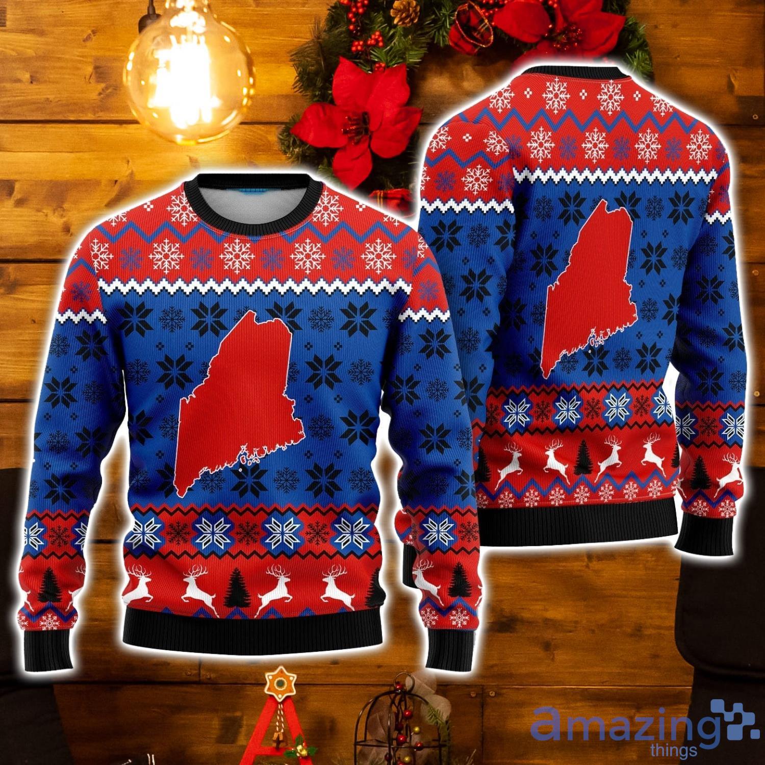 Sweet Home Maine Ugly Christmas Sweater Family Christmas Gift Ideas