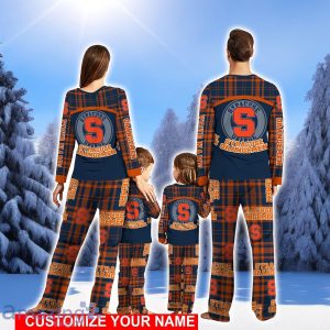 Syracuse Orange Pajamas Personalized Name Christmas Pajamas Set Cute Gift For Family Gifts Product Photo 2