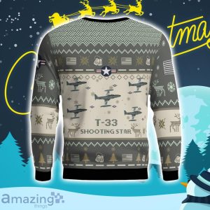 T-33 Shooting Star T33 Aircraft New Trend Veteran Sweater Ugly Christmas Sweater Gift For Christmas Product Photo 3
