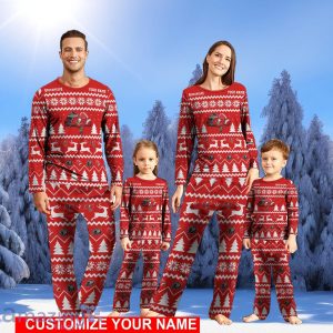 Tampa Bay Buccaneers Christmas Reindeer Pajamas Set Cute Gift Christmas Gifts Family Pajamas Gift Custom Name Product Photo 1
