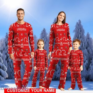 Tampa Bay Buccaneers Sport Pajamas Set Cute Gift Custom Name Kid & Adult Christmas Pajamas Set Cute Gift Family Gift Product Photo 1