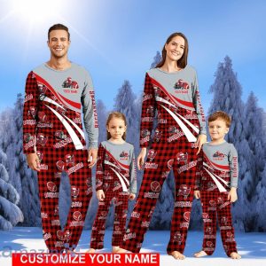 Tampa Bay Buccaneers Team Pajamas Personalize Name Buffalo Plaid Christmas Pajamas Set Cute Gift Product Photo 1