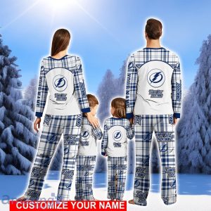 Tampa Bay Lightning Pajamas Personalized Name Christmas Pajamas Set Cute Gift For Family Gifts Product Photo 2