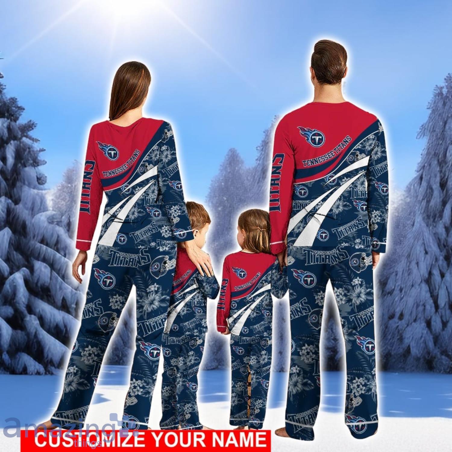 Tennessee Titans Christmas Pajamas Set Cute Gift Personalized Name Christmas Gifts For Fans image Tennessee Titans Christmas Pajamas Set Cute Gift Personalized Name Christmas Gifts For Fans Product Photo 2