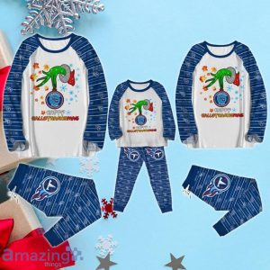 Tennessee Titans Happy HalloThankmas Grinch Pajamas Set Product Photo 3