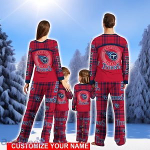 Tennessee Titans Pajamas Set Cute Gift Family Custom Name Christmas Gift Football Team Pajamas Set Cute Gift Product Photo 2