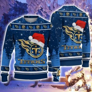 Tennessee Titans Santa Hat Pattern Ugly Christmas Sweater For Men And Women Product Photo 1