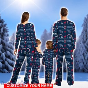Tennessee Titans Sport Pajamas Set Cute Gift Custom Name Kid & Adult Christmas Pajamas Set Cute Gift Family Gift Product Photo 2
