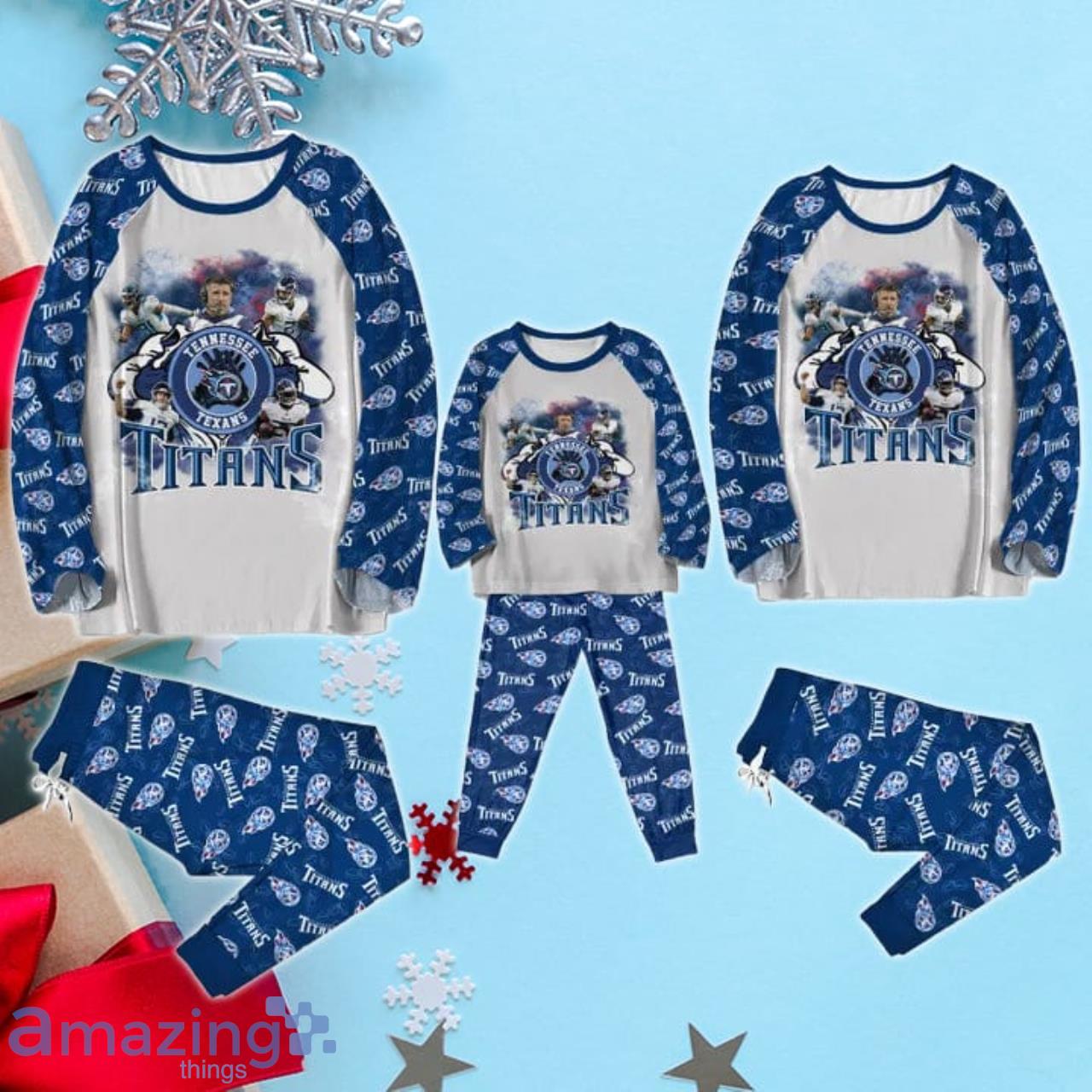 Tennessee Titans Transfer Limited Edition Pajamas Set image Tennessee Titans Transfer Limited Edition Pajamas Set Product Photo 2