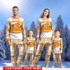 Tennessee Volunteers Pajamas Set Cute Gift Family Custom Name Christmas Gift Football Team Pajamas Set Cute Gift
