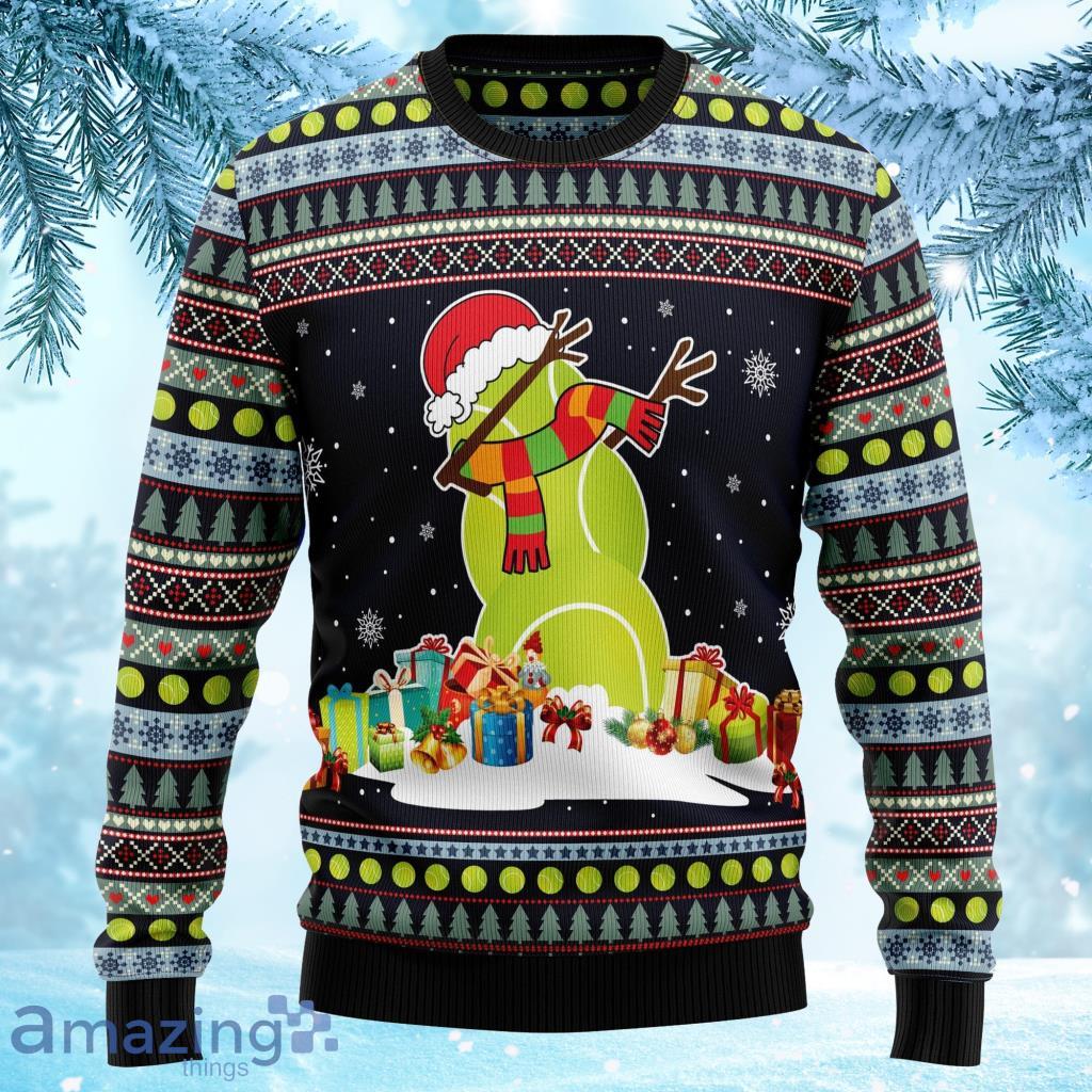Tennis Snowman Ugly Christmas Sweater Lover Xmas Sweater Gift image Tennis Snowman Ugly Christmas Sweater Lover Xmas Sweater Gift Product Photo 1