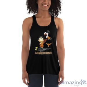 Texas Longhorns The Peanuts T-Shirt Gift For Fans - Women's Flowy Racerback Tank