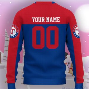 Texas Rangers Ugly Sweater Custom Name And Number Hot Design For Christmas Gift Product Photo 3