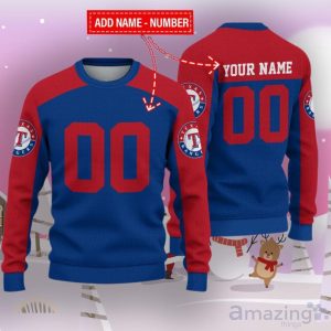 Texas Rangers Ugly Sweater Custom Name And Number Hot Design For Christmas Gift Product Photo 1