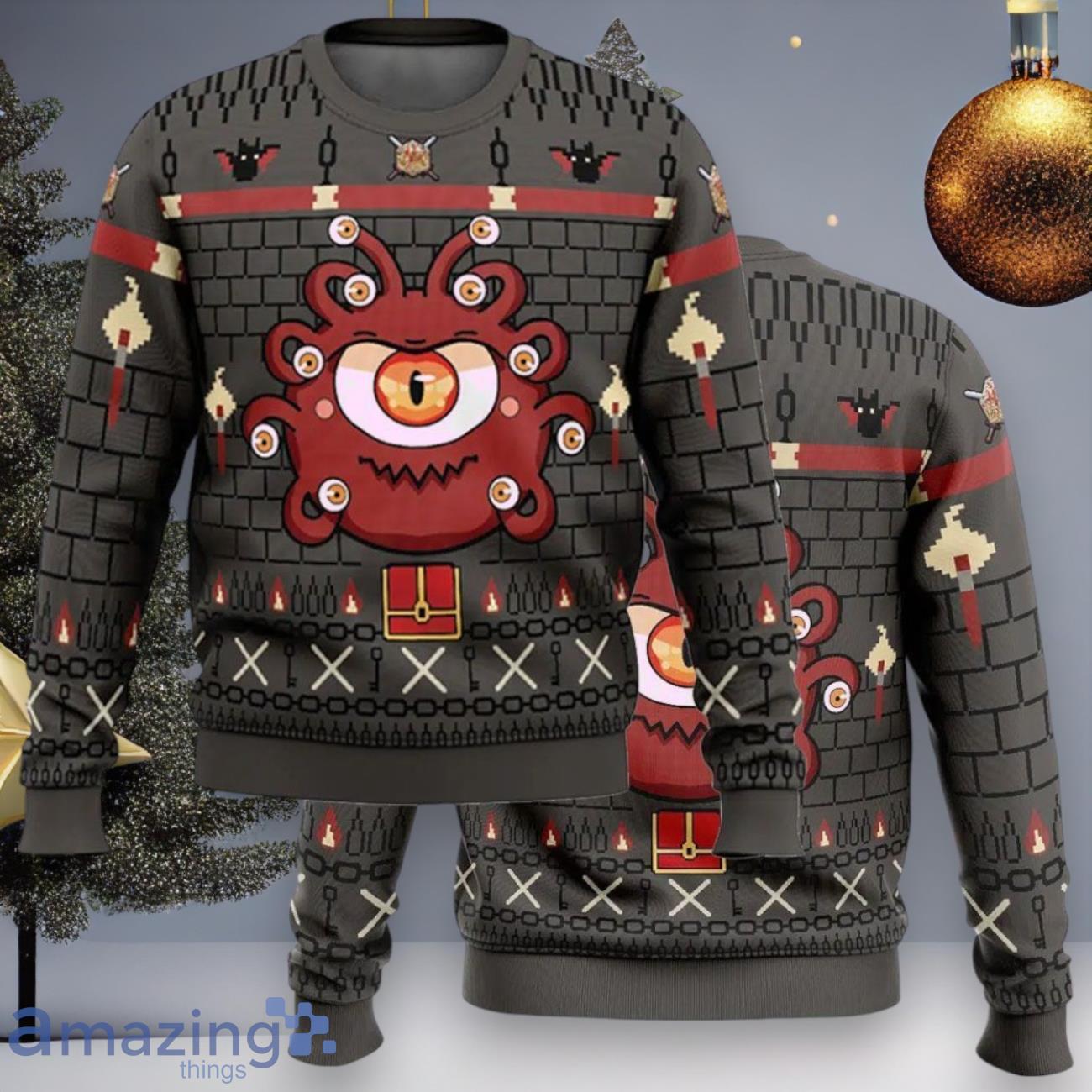 The Beholder Dungeons And Dragons Christmas Ugly Sweater