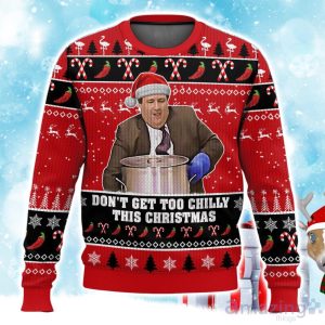 The Office Kevin Malone Don’t Get Too Chilly This Christmas Ugly Christmas Sweater Product Photo 1