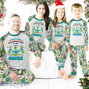 There's Some Miami Dolphins Fans In This House Grinch Pajamas Set Product Photo 2
