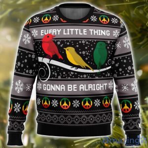 Three Little Birds Bob Marley AOP Ugly Christmas Sweater Christmas Holiday Gift For Men And Women Product Photo 2