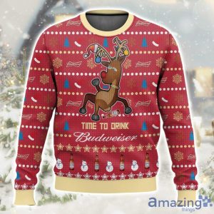 Time To Drink Budweiser Ugly Christmas Sweater Limited Edition Gift For All Product Photo 1