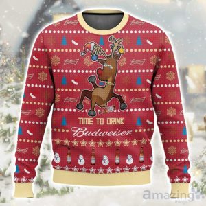 Time To Drink Budweiser Ugly Christmas Sweater Limited Edition Gift For Men & Women Product Photo 1