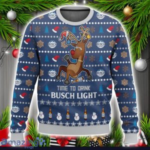 Time To Drink Busch Light Ugly Christmas Sweater Christmas Holiday Gift Product Photo 1
