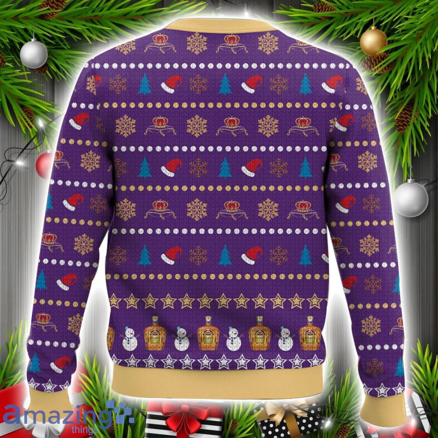 Time To Drink Crown Royal Ugly Christmas Sweater Christmas Holiday Gift image Time To Drink Crown Royal Ugly Christmas Sweater Christmas Holiday Gift Product Photo 2