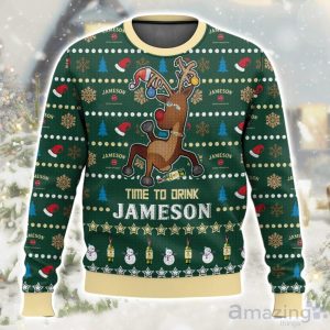 Time To Drink Jameson Ugly Christmas Sweater Limited Edition Gift For Men & Women Product Photo 1
