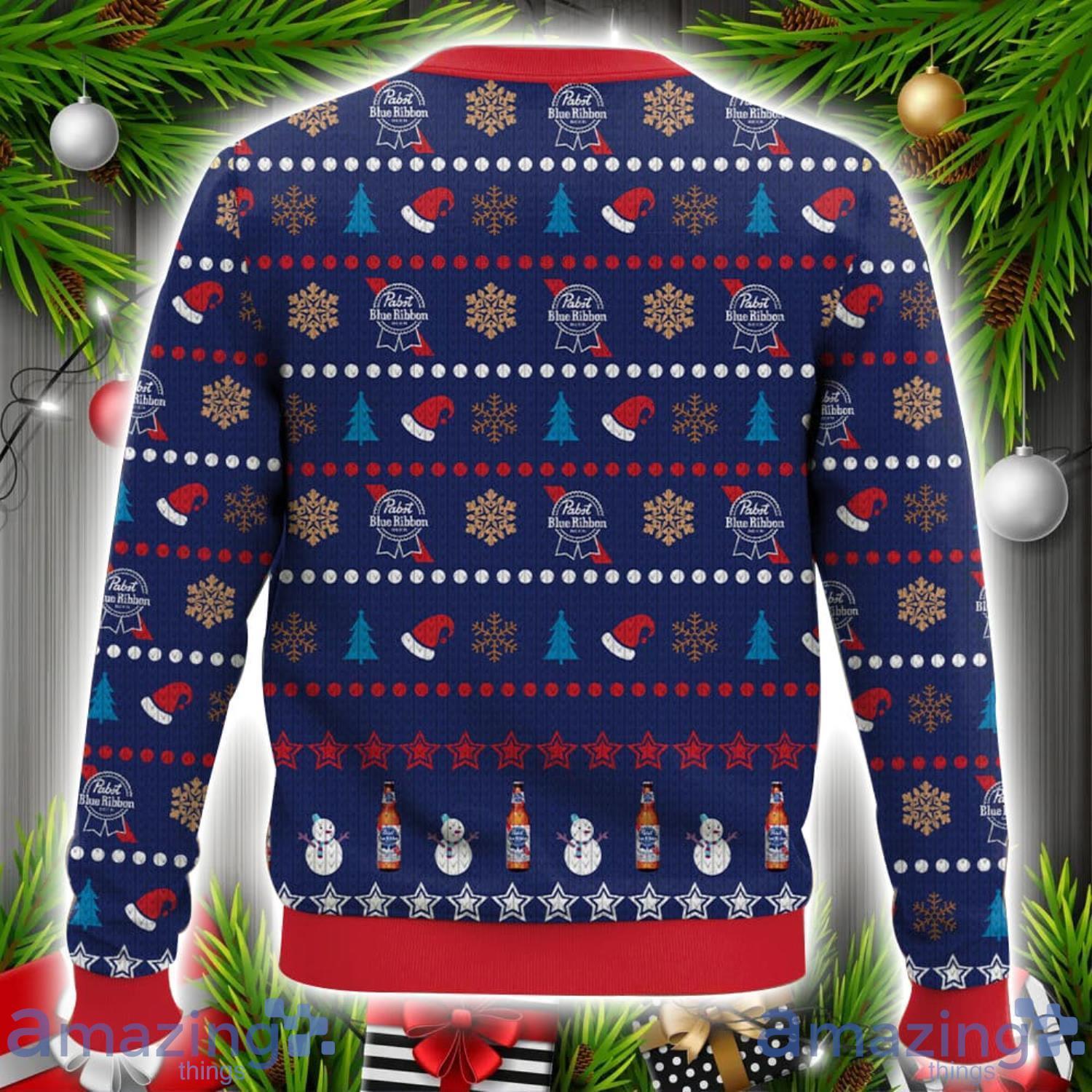 Time To Drink Pabst Blue Ribbon Ugly Christmas Sweater Christmas Holiday Gift image Time To Drink Pabst Blue Ribbon Ugly Christmas Sweater Christmas Holiday Gift Product Photo 2