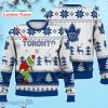 Toronto Maple Leafs Grinch Ugly Sweater Christmas Custom Name Ice Hockey NHL